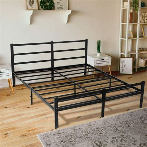 metal bed frame queen no box spring|bed without box spring needed.